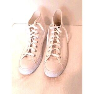 Converse By You Chuck Taylor All Star High Tops White Canvas AD Custom Size 10.5